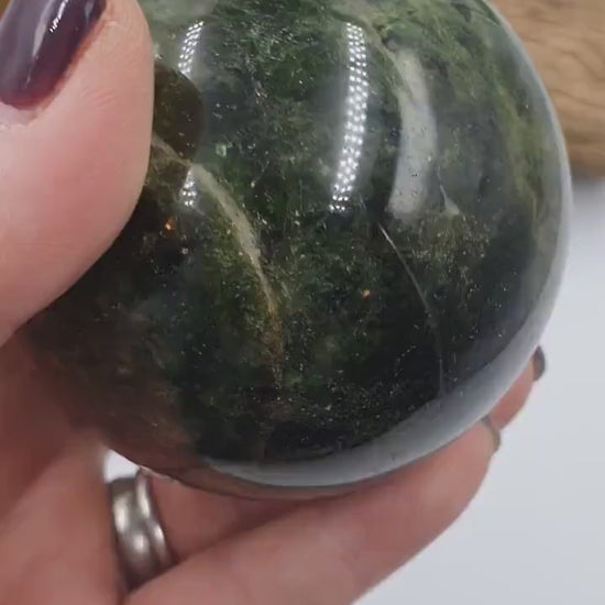 Large Epidote Sphere / Epidote Orb / Epidote Crystal Ball / Crystal Healing - 71mm