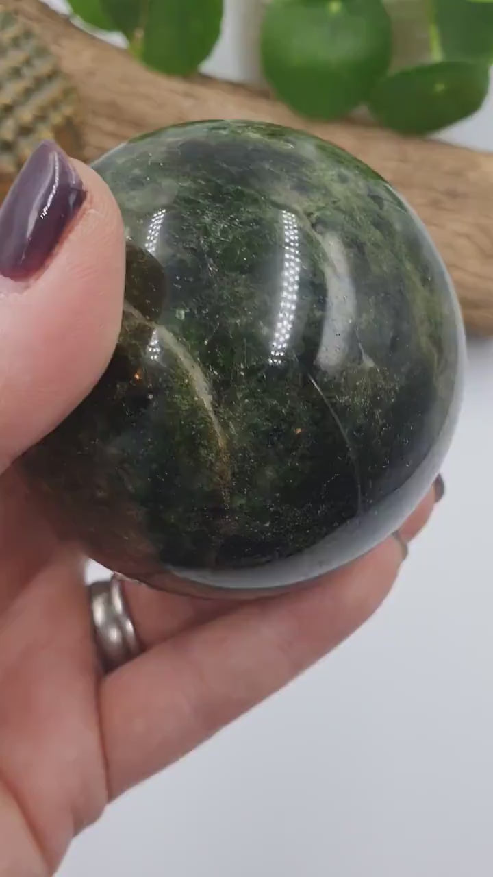 Large Epidote Sphere / Epidote Orb / Epidote Crystal Ball / Crystal Healing - 71mm