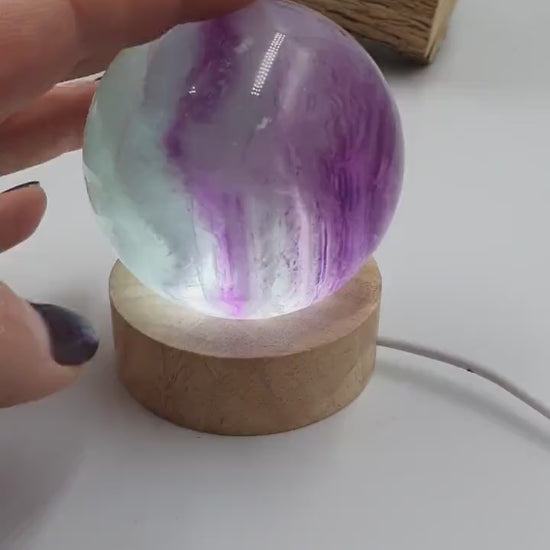 Beautiful Watermelon Fluorite Sphere - 64mm