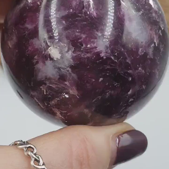 A Grade flashy beautiful Purple Mica Crystal Sphere - 60mm