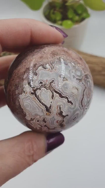 Mexican Crazy Lace Agate Sphere / Crazy Lace Crystal Ball / Mexian Lace Crystal Orb / Healing Sphere - 59mm